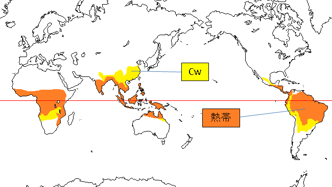 ケッペンの気候区分 温帯気候cfa Cfb Cs Cwの気候因子